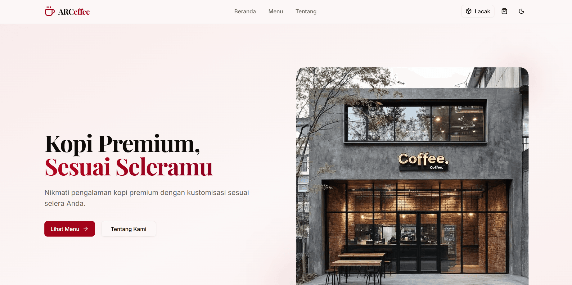 ARCeffee: Coffee Shop Web App